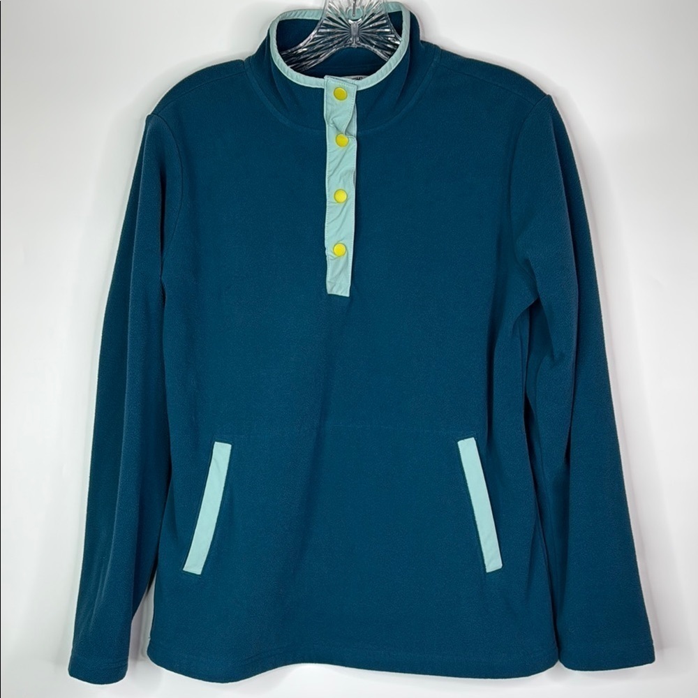 Duluth Trading Co 52819 Doubleback Blue Fleece Pullover Sweatshirt Small